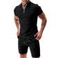 👕 50% OFF NOW! ⏰ Summer Casual Zip-Neck Shirt & Shorts Set – Breathable, stylish & perfect for hot days – lightweight 2-piece comfort 🩳
