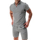 👕 50% OFF NOW! ⏰ Summer Casual Zip-Neck Shirt & Shorts Set – Breathable, stylish & perfect for hot days – lightweight 2-piece comfort 🩳
