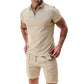 👕 50% OFF NOW! ⏰ Summer Casual Zip-Neck Shirt & Shorts Set – Breathable, stylish & perfect for hot days – lightweight 2-piece comfort 🩳