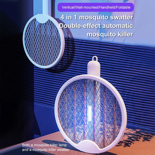 🪰 50% OFF NOW! ⚡ Foldable Mosquito Killer Swatter – High-Voltage Grid, USB Rechargeable & Safe for Indoor/Outdoor Use 🦟