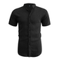 👕 50% OFF NOW! ✨ Men's Summer Stand Collar Short Sleeve Shirt – Breathable & lightweight – Modern fit, perfect for casual days or beach vacations – easy care 🌊