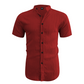 👕 50% OFF NOW! ✨ Men's Summer Stand Collar Short Sleeve Shirt – Breathable & lightweight – Modern fit, perfect for casual days or beach vacations – easy care 🌊