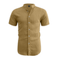 👔 50% OFF NOW! 🌞 Men's Summer Stand Collar Short Sleeve Shirt – Breathable Material, Modern Fit & Ideal for Casual or Work 💼
