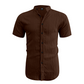 👕 50% OFF NOW! ✨ Men's Summer Stand Collar Short Sleeve Shirt – Breathable & lightweight – Modern fit, perfect for casual days or beach vacations – easy care 🌊