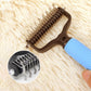 🔥 BUY 2 GET 1 FREE! 🐕 Double Sided Pet Grooming Brush – Stainless steel & anti-slip grip – Removes loose fur & tangles – perfect for cats and dogs 🐈