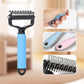 🔥 BUY 2 GET 1 FREE! 🐕 Double Sided Pet Grooming Brush – Stainless steel & anti-slip grip – Removes loose fur & tangles – perfect for cats and dogs 🐈