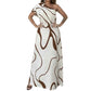 👗 50% OFF NOW! 🎨 Women's Abstract Print One-Shoulder Maxi Dress – Striking Elegance, Soft Fabric & Perfect for Summer Evenings 💃