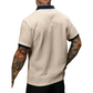 👕 50% OFF NOW! ✨ Men's Casual Textured Top – Contrast Collar & Knit Fabric – Versatile, easy care & perfect for office or relaxed weekends 🎩