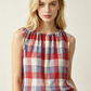 👚 50% OFF NOW! 🌸 Women's Plaid Tie-Shoulder Sleeveless Top – Adjustable straps & lightweight – Breezy fit, perfect for summer days or beach cover-ups – cute and casual 🏖️