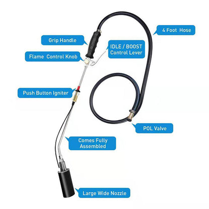 🔥 50% OFF NOW! 🌿 Heavy-Duty Propane Torch Weed Burner – Instant Flame, Easy Ignition & Perfect for Driveways, Patios & Garden Beds 🧑‍🌾
