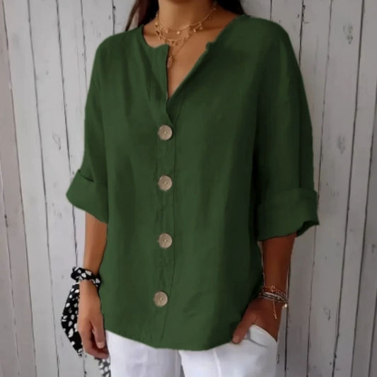 👚 50% OFF NOW! 🌸 Women's Loose Fashion Button Top – Relaxed Fit, Breathable Fabric & Timeless Design for Everyday Wear ✨
