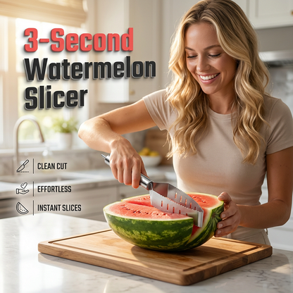 🍎 50% OFF NOW! 🔪 Stainless Steel Triangle Fruit Divider – Compact Design, Rust-Resistant & Perfect for Slicing Watermelon & Pineapple 🍍