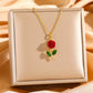🌹 50% OFF NOW! 💎 Elegant Rose Pendant Necklace – Delicate Design, Hypoallergenic & Perfect for Everyday Elegance or Gifting ✨