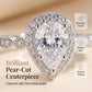 💍 50% OFF NOW! ✨ Pear-Shaped Teardrop Engagement Ring Set – Sparkling Cubic Zirconia, Hypoallergenic & Perfect for Proposals or Gifting 💕