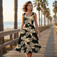👗 50% OFF NOW! 🌸 Women's Casual Printed Flowy Midi Dress – Lightweight, Relaxed Fit & Perfect for Beach, Brunch or Daily Wear ☀️