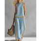 👚 50% OFF NOW! 👖 Casual Sleeveless Colorblock Top & Wide-Leg Pants Set – Soft, breathable & flowy – Perfect for summer days, beach or casual chic – effortless matching style 🌸