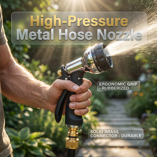 💧 50% OFF NOW! 🔧 Heavy-Duty Metal Garden Hose Nozzle Sprayer – 10 Adjustable Spray Patterns, Ergonomic Handle & Leak-Proof for Lawn, Car & Patio 🌿