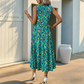 👗 50% OFF NOW! 🌸 Women's Sleeveless Abstract Print Tiered Midi Dress – Flowy Fit, Unique Pattern & Perfect for Beach, Brunch or Day Out ☀️