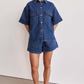 👕 50% OFF NOW! ✨ Denim Shirt & Shorts Set – Casual Comfort! – Soft cotton blend, relaxed fit & perfect for summer days – easy breezy 2-piece look 🩳
