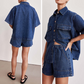👕 50% OFF NOW! ✨ Denim Shirt & Shorts Set – Casual Comfort! – Soft cotton blend, relaxed fit & perfect for summer days – easy breezy 2-piece look 🩳