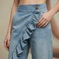 👖 50% OFF NOW! 🎁 2026 New Arrivals – Women's Asymmetrical Ruffle Wide-Leg Denim Pants – Stylish, breathable & a unique statement piece 💥