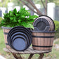 🌿 60% OFF NOW! 🪴 Round Resin Barrel Planter for Garden – Lightweight, Weatherproof & Perfect for Patios, Balconies & Outdoor Decor 🌸