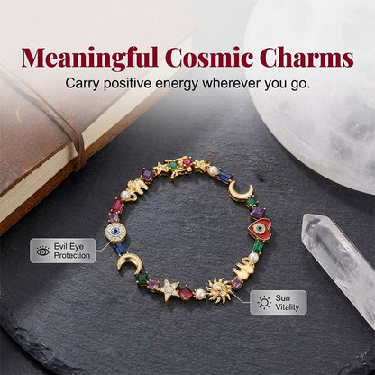 ⭐ 50% OFF NOW! 🌙 Whimsical Celestial Charm Bracelet – Where Star and Moon Meet – Delicate, dreamy & perfect for everyday magic ✨