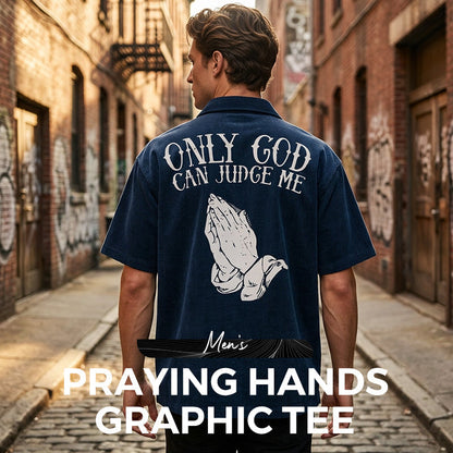 👕 50% OFF NOW! 🔥 Men's Praying Hands Graphic Tee – Inspirational, comfortable cotton & perfect for daily wear 🙏