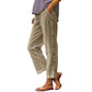 👖 50% OFF NOW! 🧵 Casual Solid-Color Loose-Fit Cropped Pants with Side Buttons – Lightweight & breathable – Perfect for summer, beach or relaxed office days – comfortable and stylish 🌸✨