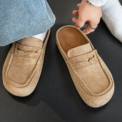 👞 50% OFF NOW! ✨ Men's Suede Backless Loafer Mules – Soft, breathable & easy slip-on for casual comfort 🚶‍♀️