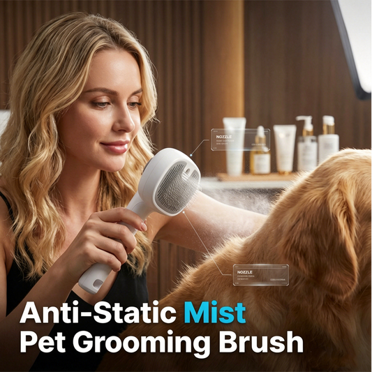 🐕 50% OFF NOW! 💧 Pet Grooming Brush with Electronic Mist Spray – Anti-static, tangle-free & gentle on fur – perfect for cats and dogs 🐈