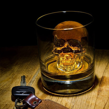 🧊 BUY 2 GET 1 FREE! 💀 DIY Silicone Skull Ice Cube Tray – Giant slow-melt skull for whiskey & cocktails – food-grade & multi-use mold 🥃