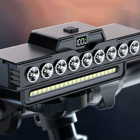 🚲 50% OFF NOW! 🔥 Rechargeable 28-LED Bicycle Headlight with Horn – Bright, loud & USB rechargeable for night riding safety 🔋