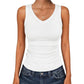 ⛱️Last Day Special Price ￡7.99!!💞Women's V-Neck Ribbed Knit Tank Top
