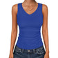 ⛱️Last Day Special Price ￡7.99!!💞Women's V-Neck Ribbed Knit Tank Top