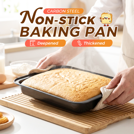 🍳 50% OFF NOW! 🥧 Non-Stick Carbon Steel Baking Pan – Even heating, easy release & durable for cakes, breads and pizzas 🔥