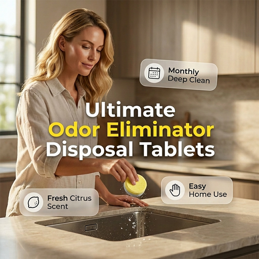 🍋 BUY 2 GET 1 FREE! ♻️ Garbage Disposal Cleaner & Deodorizer Tablets – Freshens kitchen, eliminates odors & easy to use – Citrus bliss for a clean sink ✨