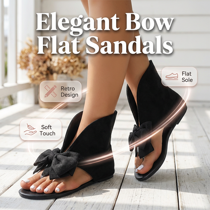 👡 50% OFF NOW! 🎀 Retro Sweet Split-Toe Sandals with Big Bow – Vintage charm, cushioned footbed & lightweight – Perfect for summer days & romantic looks ✨