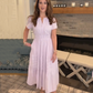 👗 50% OFF NOW! 💜 Women's Lightweight Short Sleeve V-Neck Elastic Waist Dress – Breezy & flattering – Perfect for summer, brunch or beach days – easy, comfortable style 🌸
