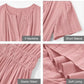 👗 50% OFF NOW! 💜 Women's Lightweight Short Sleeve V-Neck Elastic Waist Dress – Breezy & flattering – Perfect for summer, brunch or beach days – easy, comfortable style 🌸