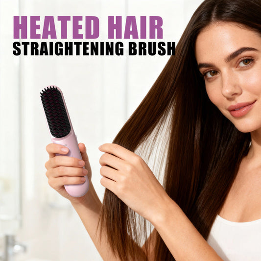 🔥 50% OFF NOW! ✨ Cordless Ceramic Hair Straightening Brush – Salon-quality results anywhere – Fast heating, safe for all hair types & portable – smooth shine without damage 💁‍♀️