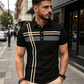 👔 50% OFF NOW! ✨ Men's Striped Top – Short Sleeve, Collared – Breathable, lightweight & perfect for summer, office or casual outings 🌊