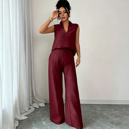 👚 50% OFF NOW! 👖 Women's Sleeveless Top & Wide-Leg Pants Set – Flowy, breathable & perfect for summer, beach or vacations ✨