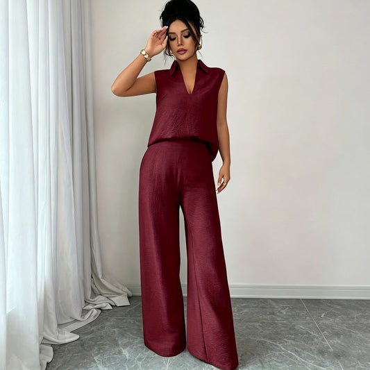 👚 50% OFF NOW! 👖 Women's Sleeveless Top & Wide-Leg Pants Set – Flowy, breathable & perfect for summer, beach or vacations ✨