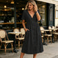 👗 50% OFF NOW! ☀️ Women's Summer V-Neck Button-Down Dress – Lightweight & flowy – Perfect for beach, brunch or casual days – easy, breezy style 🌸✨