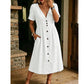 👗 50% OFF NOW! ☀️ Women's Summer V-Neck Button-Down Dress – Lightweight & flowy – Perfect for beach, brunch or casual days – easy, breezy style 🌸✨