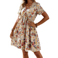 👗 50% OFF NOW! 🌸 Women's Summer Floral V-Neck Short Sleeve Dress – Breathable, flattering & perfect for sunny days and beach trips ☀️