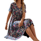 👗 50% OFF NOW! 🌸 Women's Summer Floral V-Neck Short Sleeve Dress – Breathable, flattering & perfect for sunny days and beach trips ☀️