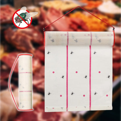 🪰 50% OFF NOW! ⏰ Powerful Odorless Fly Roll Tape – Sticky, mess-free & perfect for kitchens, stables or patios – traps flies without chemicals 🏠