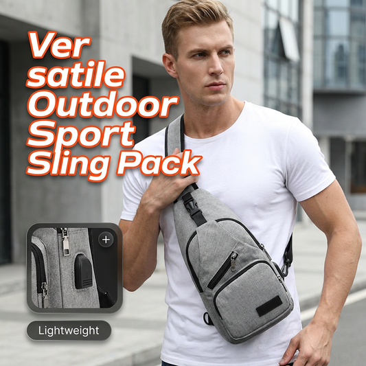 🎒 50% OFF NOW! ⛰️ Outdoor Sport Sling Pack – Multifunctional & USB port – Durable, lightweight – perfect for cycling, commuting or travel 🚴‍♂️✨
